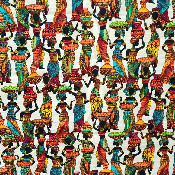 Timeless Treasures Fabrics of SoHo Kenta-C Beautiful Women & Woven Baskets Sew - Picture 4 of 16